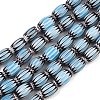 Handmade Millefiori Glass Oval Bead Strands LK-Z001-01B-09-1