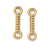 304 Stainless Steel Twisted Rope Links Connector Charms STAS-D211-09G-1