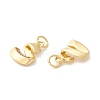 Rack Plating Eco-friendly Brass Micro Pave Clear Cubic Zirconia Charms KK-D072-01G-S-NR-2