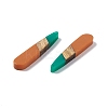 Opaque Resin & Walnut Wood Pendants RESI-M027-12J-2