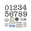 20Pcs Retro Number Paper Waterproof Stickers STIC-P015-B06-1