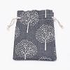 Polycotton(Polyester Cotton) Packing Pouches Drawstring Bags ABAG-T006-A21-4