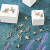 18Pcs 9 Style Brass Micro Pave Clear Cubic Zirconia Pendants KK-TA0001-10-5