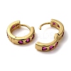 Rack Plating Brass Micro Pave Cubic Zirconia Hoop Earrings EJEW-L224-57G-07-2