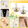 32Pcs 2 Colors Bees Alloy Enamel Pendant Decorations HJEW-PH02214-5