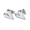 304 Stainless Steel Heart Stud Earrings for Women EJEW-F300-09P-1