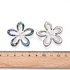 Alloy and Dyed Natural Paua Shell Pendants PALLOY-T093-05M-3
