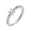 S925 Sterling Silver Adjustable Letter Rings for Women RJEW-M068-01P-X-2