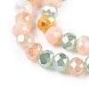Electroplate Glass Beads Strands GLAA-T023-B16-03-3