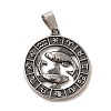 304 Stainless Steel Pendants STAS-C084-01B-AS-1