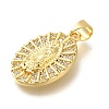 Rack Plating Brass with Cubic Zirconia Pendants KK-Z086-33G-03-2