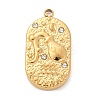 304 Stainless Steel Pendants STAS-F349-03G-01-1