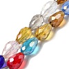 Electroplate Glass Beads Strands X-EGLA-D015-12x8mm-38-1
