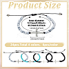 24Pcs 4 Colors Stainless Steel Cross Link Bracelets BJEW-GO0001-31-2