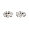 Brass Micro Pave Clear Cubic Zirconia European Beads KK-CBA6A75-44P-1