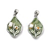 Brass Enamel Pendants KK-B129-25P-01-1