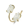 Natural Fluorite Cuff Rings RJEW-B122-02G-06-4