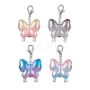 4Pcs Acrylic Butterfly Pendant Decorations HJEW-JM01594-1