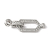 Brass Pave Clear Cubic Zirconia Fold Over Clasps KK-M320-26P-1