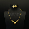 Brass Pendant Necklaces & Stud Earrings for Women FS-WGBE006-04-1