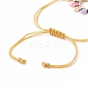Glass Seed Sunflower Braided Bead Bracelet BJEW-MZ00023-5