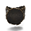 Cuff Brass Filigree Ring Components KK-E477-AB-NF-3