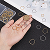 60Pcs 6 Styles 304 & 201 Stainless Steel Linking Rings FIND-GL0001-71-7