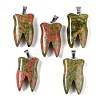 Natural Unakite Pendants G-G115-01G-1