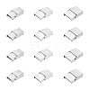 12Pcs 3 Styles 201 Stainless Steel Watch Band Clasps STAS-UN0059-76-1