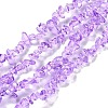 Spray Painted Transparent Glass Beads Strands GLAA-P060-01A-12-1