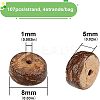 Natural Coconut Shell Rondelle Bead Strands COCB-OC0001-001B-2