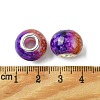 Two Tone Glass European Beads GPDL-K003-01H-3