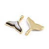 Natural Black Lip Shell Whale Tail Charms KK-A269-58G-2
