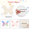 50Pcs Wood Cutouts DIY-SP0004-64C-01-2