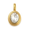 Golden Plated 304 Stainless Steel Rhinestone Pendants STAS-Q253-01G-01-1