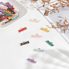 48Pcs 8 Colors Alloy Enamel Pendants ENAM-LP0001-85-1