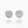 Non-Tarnish Eco-Friendly 316 Surgical Stainless Steel Stud Earring Settings LS-X-STAS-F181-01P-8mm-1