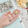 120Pcs 12 Styles Mother's Day Tibetan Style Alloy Pendants FIND-WR0011-46-3