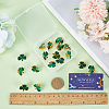 60Pcs Shamrock Alloy Enamel Pin JEWB-SC0001-87-3