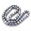 Opaque Baking Paint Glass Beads Strands EGLA-N006-008-B08-2