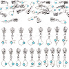 18Pcs 9 Styles Alloy Resin Replacement Zipper Sliders HJEW-TAC0099-2