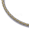 Polyester Cord Braided Bracelet Makings MAK-Z003-01G-13-2