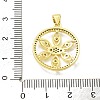 Rack Plating Brass Micro Pave Cubic Zirconia Pendants KK-D359-39G-3