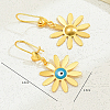 Classic Fashionable Alloy Dainty Daisy with Evil Eye Hoop Earrings YK6295-5