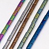 Electroplate Non-magnetic Synthetic Hematite Beads Strands G-J162-B-M-1