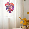 Monstera Leaf Acrylic Pendant Decorations HJEW-WH0043-33A-7