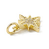 Brass Micro Pave Cubic Zirconia Charms LS-ZIRC-F132-02G-3