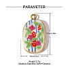304 Stainless Steel & Porcelain Pendants STAS-OY005-83G-2