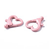 Spray Painted Eco-Friendly Alloy Lobster Claw Clasps PALLOY-T080-05K-NR-3