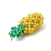 Seed Beads Beaded Charms PALLOY-MZ00338-4